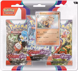 [FORHÅNDSBESTILLING] – Pokémon TCG: Scarlet & Violet – 3-Pack Blister: Arcanine Promo