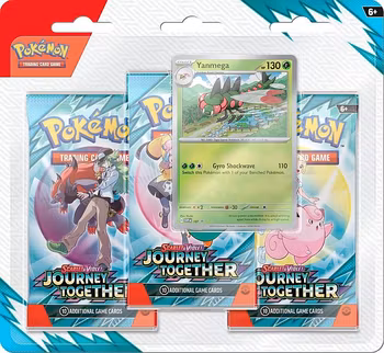 [FORHÅNDSBESTILLING] – Pokémon TCG: Journey Together – 3-Pack Blister: Yanmega Promo
