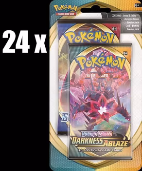 [SJELDEN SAMLEROBJEKT] – Pokémon TCG: Darkness Ablaze – 2-Pack Blister Display (24 Blistere / 48 Pakker)