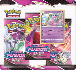 [SJELDEN SAMLEROBJEKT] – Pokémon TCG: Fusion Strike – 3-Pack Blister (Espeon Promo)