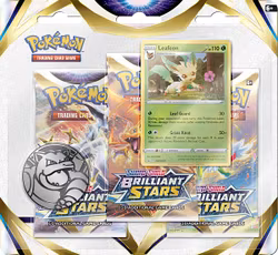 [FORHÅNDSBESTILLING] – Pokémon TCG: Brilliant Stars – 3-Pack Blister (Leafeon Promo)