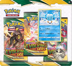 [EKSTREMT SJELDEN] – Pokémon TCG: Evolving Skies – 3-Pack Blister (Eiscue Promo)