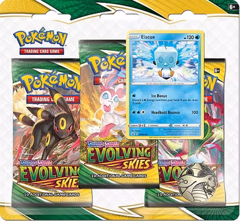 [EKSTREMT SJELDEN] – Pokémon TCG: Evolving Skies – 3-Pack Blister (Eiscue Promo)