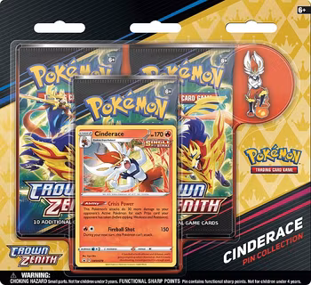[FORHÅNDSBESTILLING] – Pokémon TCG: Crown Zenith – Pin Collection (Cinderace)
