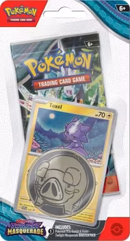 [FORHÅNDSBESTILLING] – Pokémon TCG: Twilight Masquerade – 1-Pack Checklane Blister (Toxel Promo)