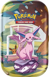 [FORHÅNDSBESTILLING] – Pokémon SV08.5: Prismatic Evolutions – Mini Tin (Espeon)