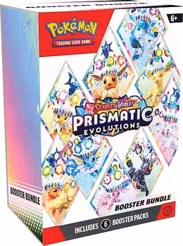​[BESTILLINGSVARE] – Pokémon S&V: Prismatic Evolutions – Booster Pack Bundle (Box med 6 Boosters)