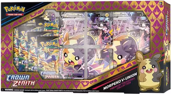 ​[BESTILLINGSVARE] –  Pokémon Crown Zenith: Morpeko V-Union Premium Treasures Collection (7 Boosters) – Rare