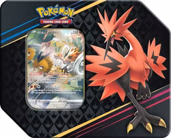 ​[BESTILLINGSVARE] – Pokémon Crown Zenith: Galarian Zapdos Collector's Tin (USA Version – 5 Boosters)