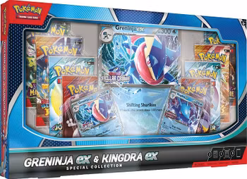 [BESTILLINGSVARE] – Pokemon ex Box: Greninja ex & Kingdra ex Special Collection (8 Boosters)