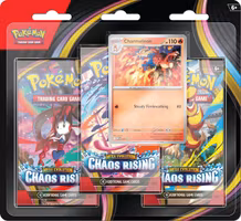 PRE ORDER – Pokémon ME04: Mega Evolution: Chaos Rising – 3-Pack Blister (Charmeleon Promo)