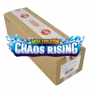 [BESTILLINGSVARE] – Pokémon MEGA M5: Chaos Rising – Sealed Booster Box Case (6 boksers / 216 Boosters)