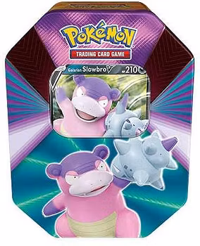 [BESTILLINGSVARE] – Pokémon Tin Kasse - 2021 Wave 2 Winter: Galarian Slowbro - V Forces Collector's Tin Box