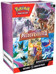 [BESTILLINGSVARE] – Pokémon Booster Pakke – SV02 – Scarlet & Violet: Paldea Evolved Booster Pack Bundle (Box med 6 Boosters)