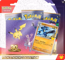 [KOMMER SNART] – Pokémon Blister Pack: 30th Celebration – Tech Sticker Collection (Lucario)