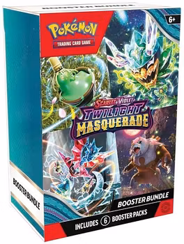 [BESTILLINGSVARE] – Pokémon S&V: Twilight Masquerade Booster Bundle (Box med 6 Boosters)