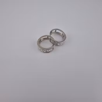 Ring örhänge Silver Smycken 1.5 x 0.5 cm