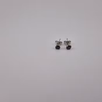 Örhänge med svarta sten Silver Smycken 0.3 cm