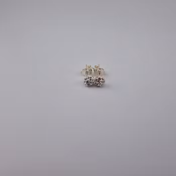 Örhänge med zirgon Silver Smycken 0.4 cm