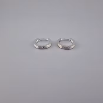 Ring örhänge Silver Smycken 1.5 x 0.3 cm