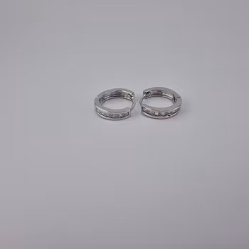 Ring örhänge Silver Smycken 1.2 x 0.3 cm