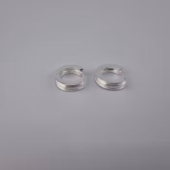 Ring örhänge Silver Smycken 1.2 x 0.4 cm