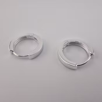 Ring örhänge Silver Smycken 1.4 x 0.3 cm