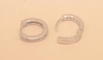 Ring örhänge Silver Smycken 1.2 x 0.2 cm