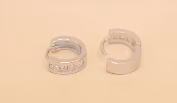 Ring örhänge Silver Smycken 1.0 x 0.4 cm