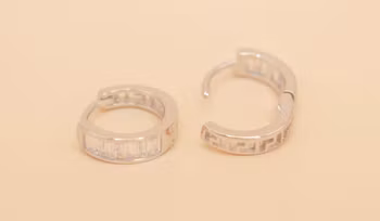 Ring örhänge Silver Smycken 1.2 x 0.3 cm