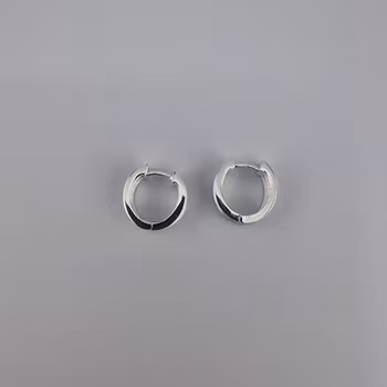 Ring örhänge Silver Smycken 1.2 x 0.5 cm