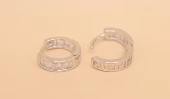 Ring örhänge Silver Smycken 1.2 x 0.3 cm