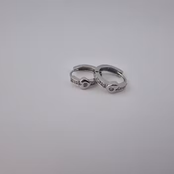 Ring örhänge Silver Smycken 1.3 x 0.3 cm