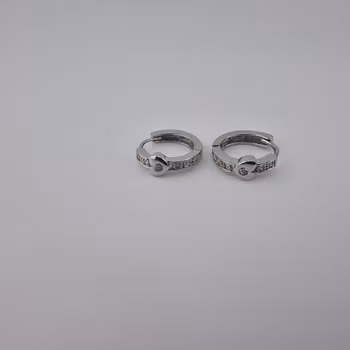 Ring örhänge Silver Smycken 1.3 x 0.3 cm