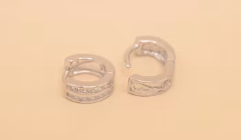 Ring örhänge Silver Smycken 1.0 x 0.4 cm
