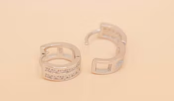 Ring örhänge Silver Smycken 1.2 x 0.5 cm