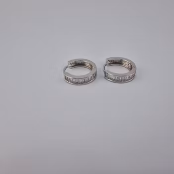 Ring örhänge Silver Smycken 1.5 x 0.4 cm