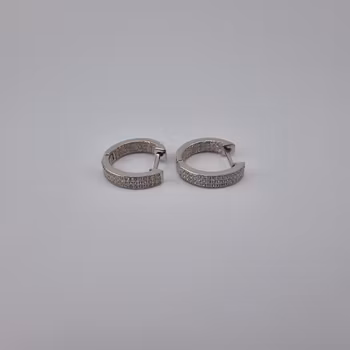 Ring örhänge Silver Smycken 1.5 x 0.3 cm