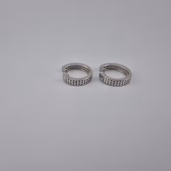 Ring örhänge Silver Smycken 1.5 x 0.3 cm