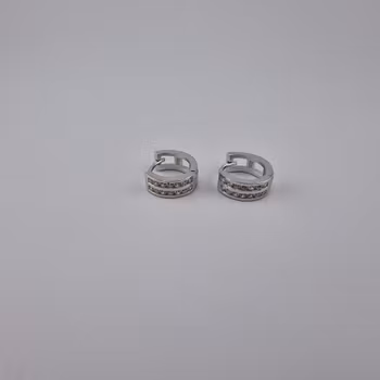 Ring örhänge Silver Smycken 1.2 x 0.5 cm