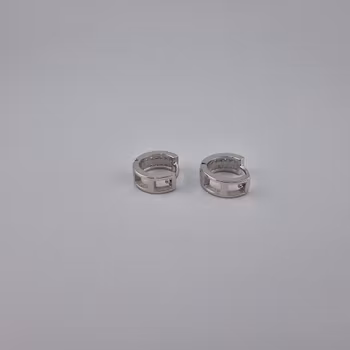 Ring örhänge Silver Smycken 1.2 x 0.5 cm