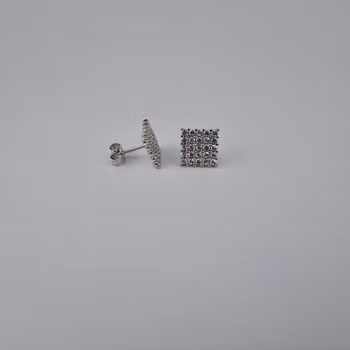 Örhänge med zirgon Silver Smycken 0.8 x 0.8 cm