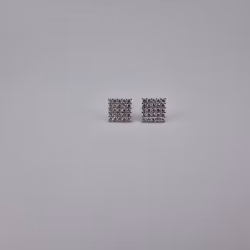 Örhänge med zirgon Silver Smycken 0.8 x 0.8 cm