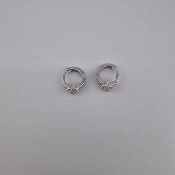 Ring örhänge Silver Smycken 1.0 x 0.5 cm