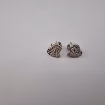 Hjärtformad örhänge Silver Smycken 0.7 x 0.7 cm