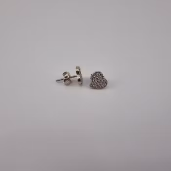 Hjärtformad örhänge Silver Smycken 0.7 x 0.7 cm
