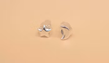 Stjärnformad örhänge Silver Smycken 0.5 cm