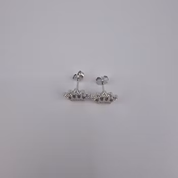 Kronan örhänge Silver Smycken 1.0 cm