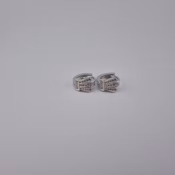 Ring örhänge Silver Smycken 1.0 x 0.7 cm