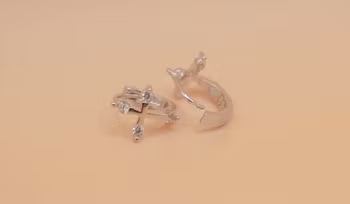 Kors örhänge Silver Smycken 1.0 x 1.0 cm
